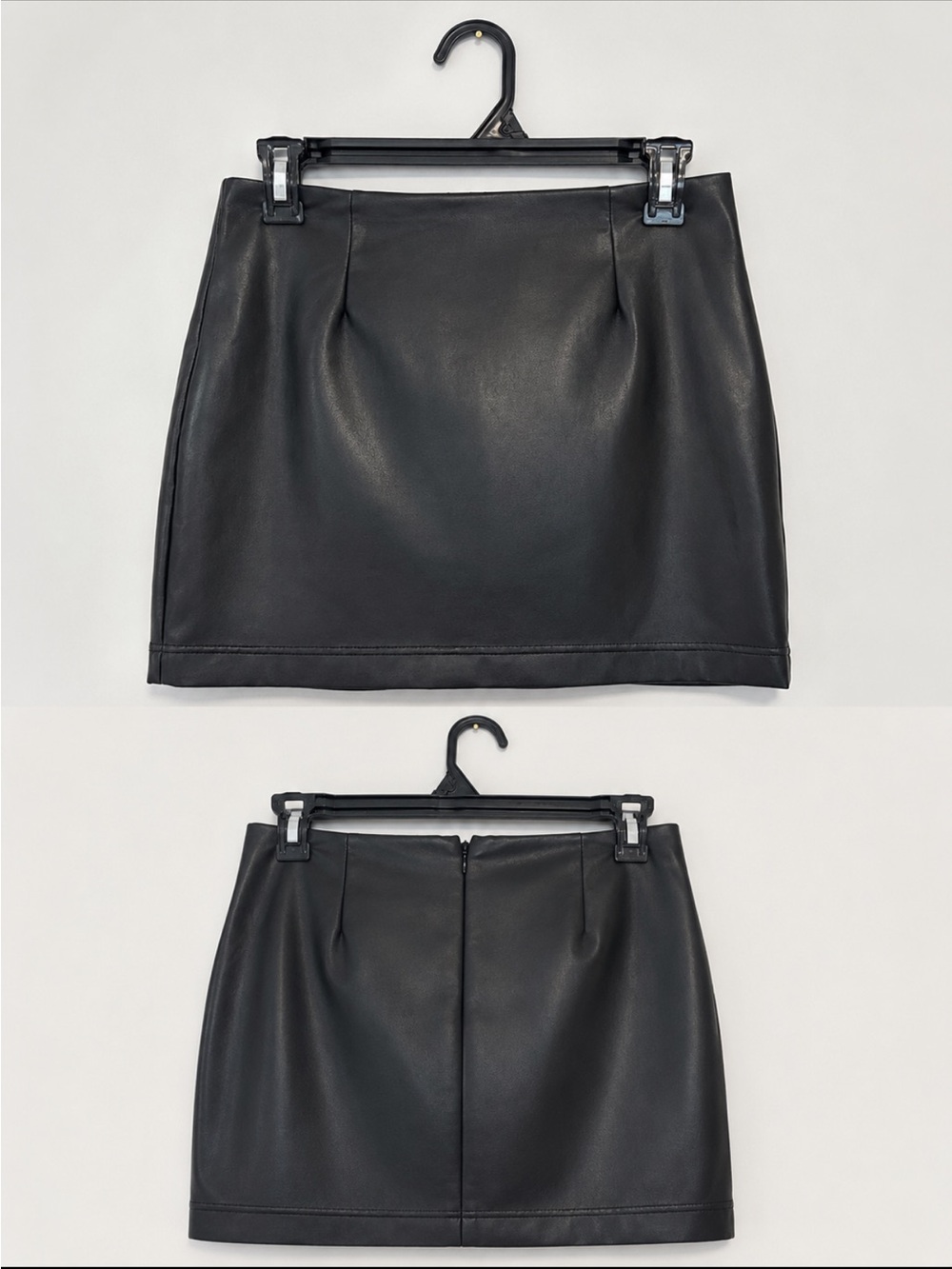 Wilfred Black Faux Leather Mini Skirt